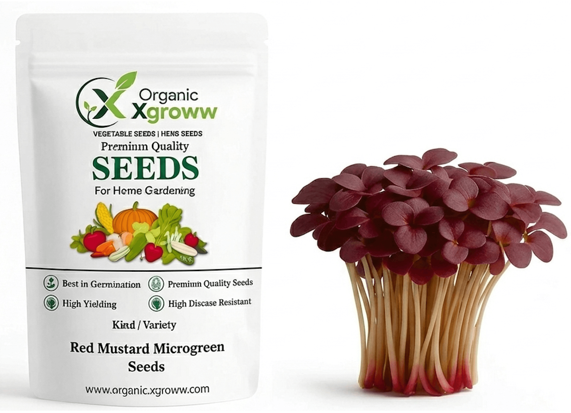 Red Mustard Microgreen Seeds